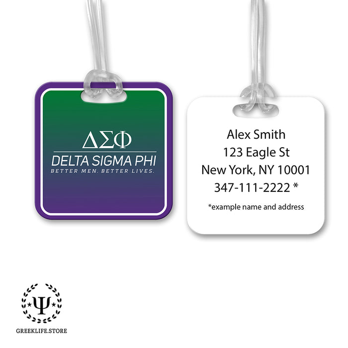 Delta Sigma Phi Luggage Bag Tag (square)