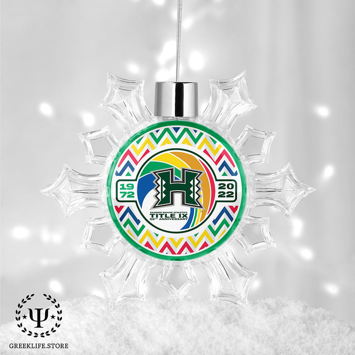 University of Hawaii Christmas Ornament - Snowflake