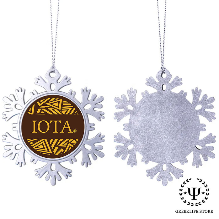 Iota Phi Theta Christmas Ornament - Snowflake Metal