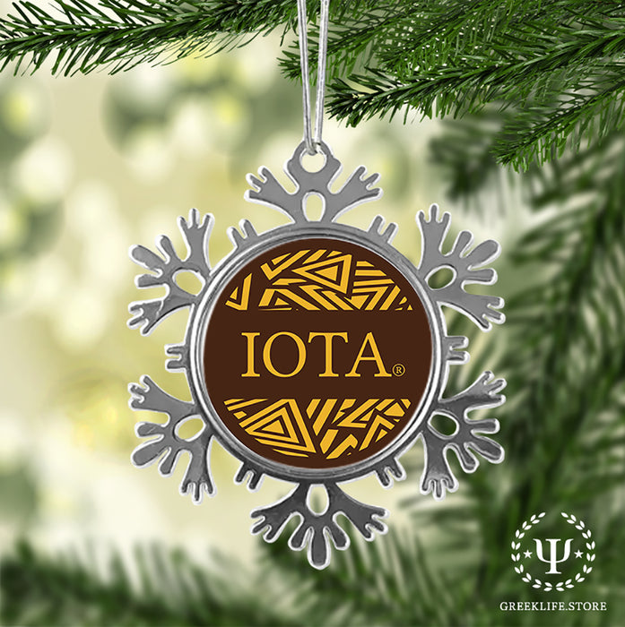 Iota Phi Theta Christmas Ornament - Snowflake Metal