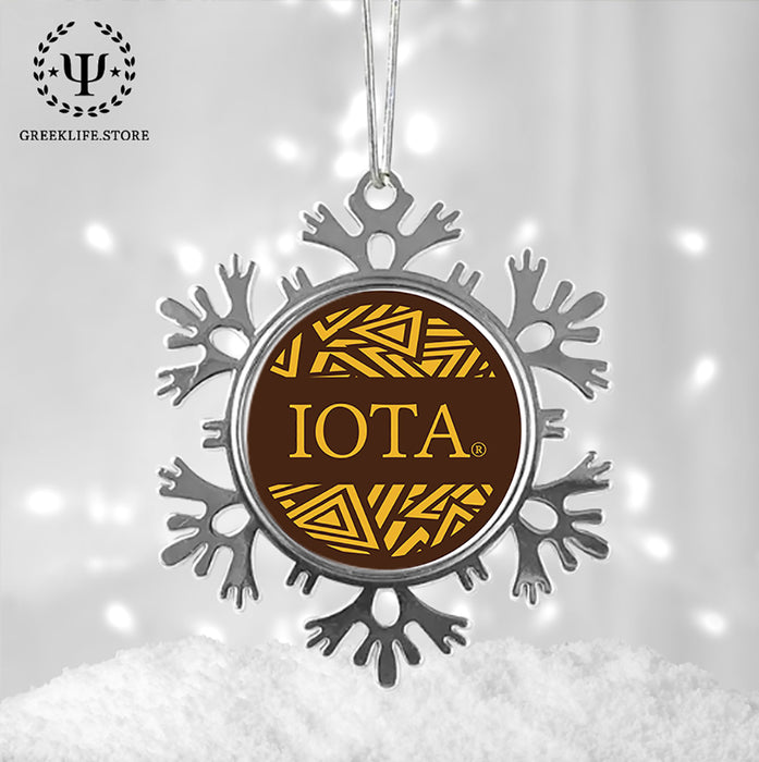 Iota Phi Theta Christmas Ornament - Snowflake Metal