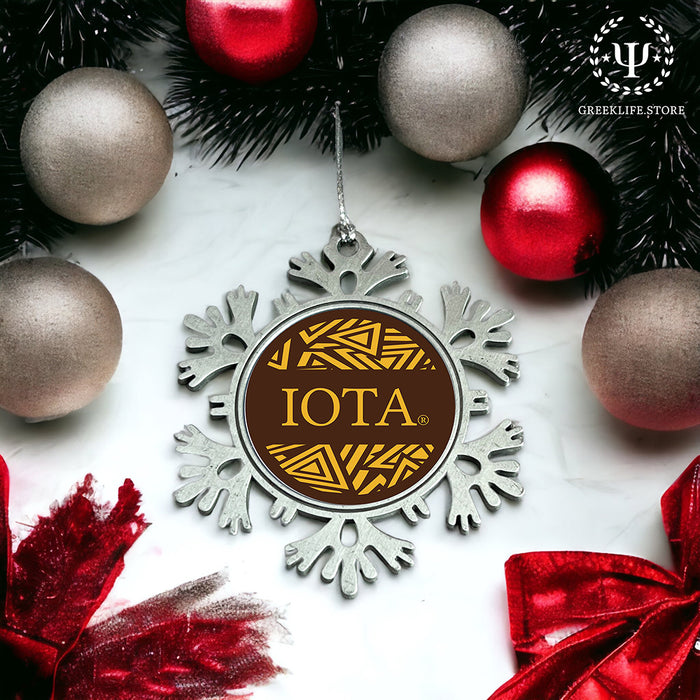 Iota Phi Theta Christmas Ornament - Snowflake Metal