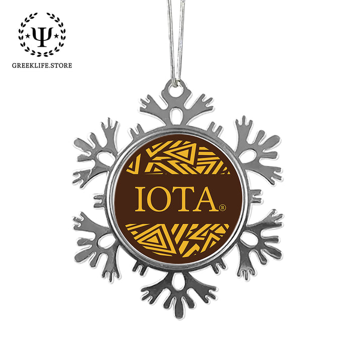 Iota Phi Theta Christmas Ornament - Snowflake Metal