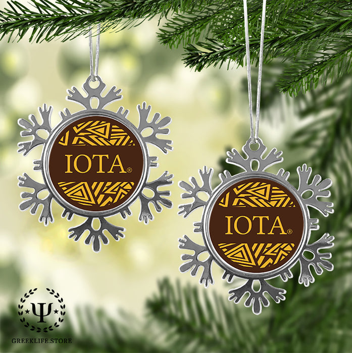 Iota Phi Theta Christmas Ornament - Snowflake Metal