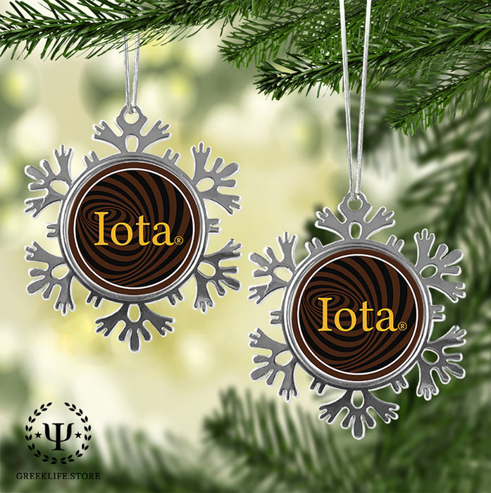 Iota Phi Theta Christmas Ornament - Snowflake Metal