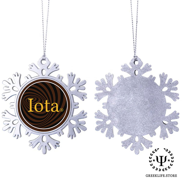 Iota Phi Theta Christmas Ornament - Snowflake Metal