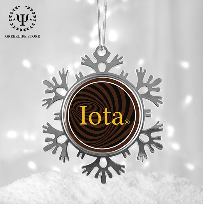 Iota Phi Theta Christmas Ornament - Snowflake Metal