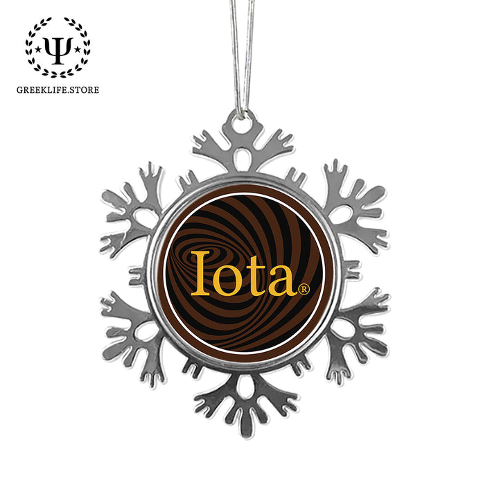 Iota Phi Theta Christmas Ornament - Snowflake Metal