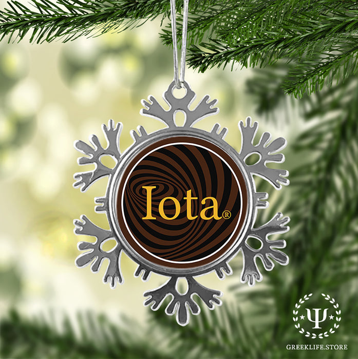 Iota Phi Theta Christmas Ornament - Snowflake Metal