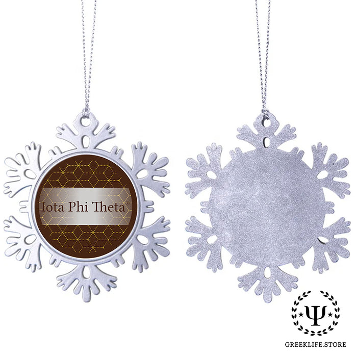 Iota Phi Theta Christmas Ornament - Snowflake Metal