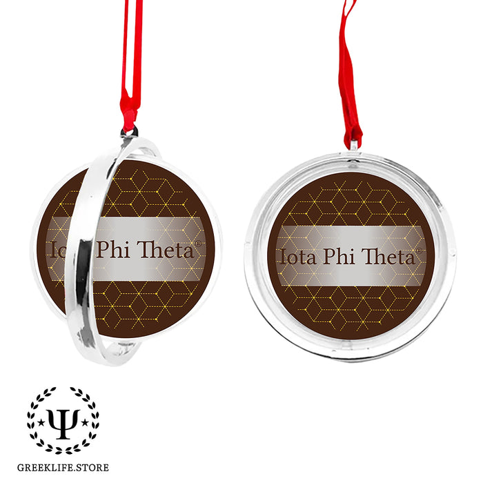 Iota Phi Theta Christmas Reversible Flat Round Ornament