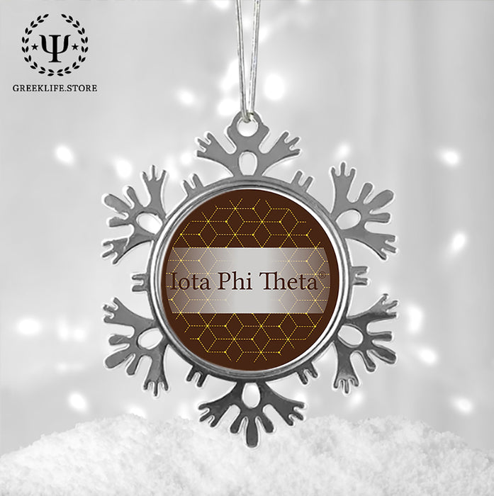 Iota Phi Theta Christmas Ornament - Snowflake Metal