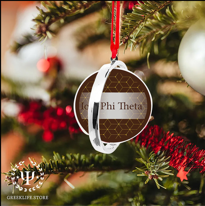 Iota Phi Theta Christmas Reversible Flat Round Ornament