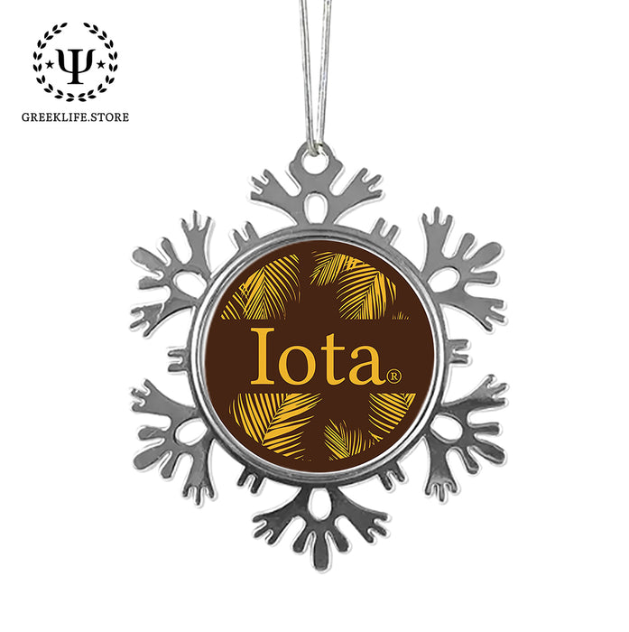 Iota Phi Theta Christmas Ornament - Snowflake Metal