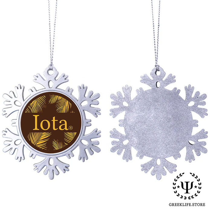 Iota Phi Theta Christmas Ornament - Snowflake Metal