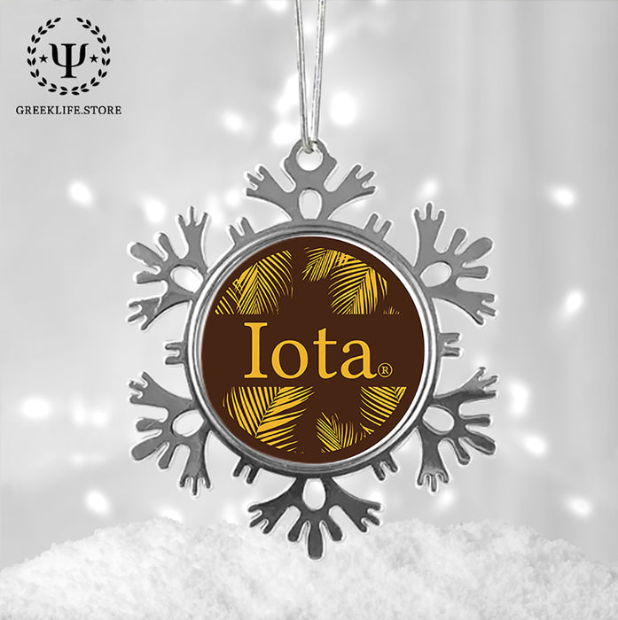 Iota Phi Theta Christmas Ornament - Snowflake Metal