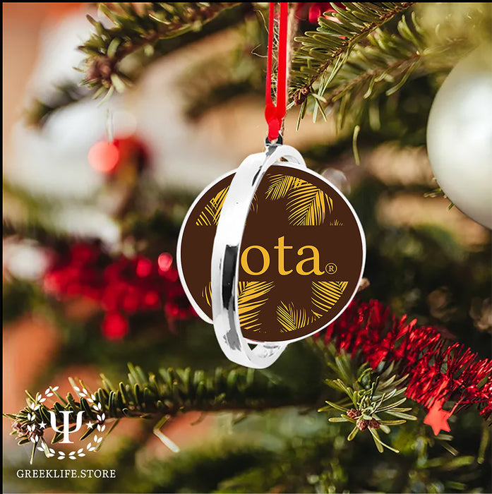 Iota Phi Theta Christmas Reversible Flat Round Ornament