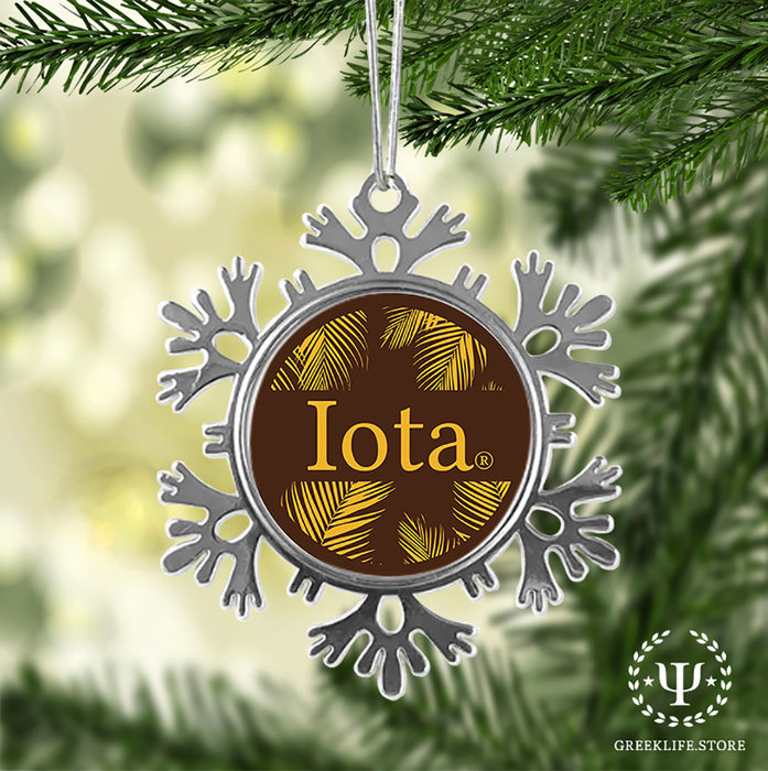 Iota Phi Theta Christmas Ornament - Snowflake Metal