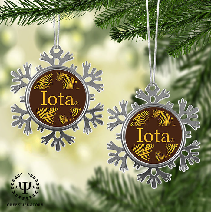 Iota Phi Theta Christmas Ornament - Snowflake Metal