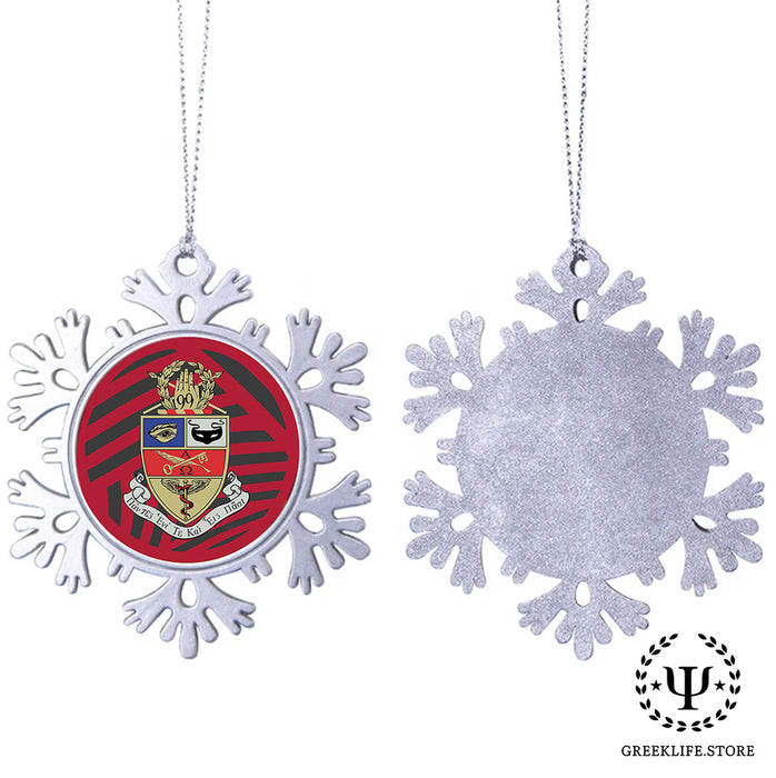 Kappa Psi Christmas Ornament - Snowflake Metal