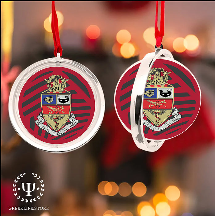 Kappa Psi Christmas Reversible Flat Round Ornament