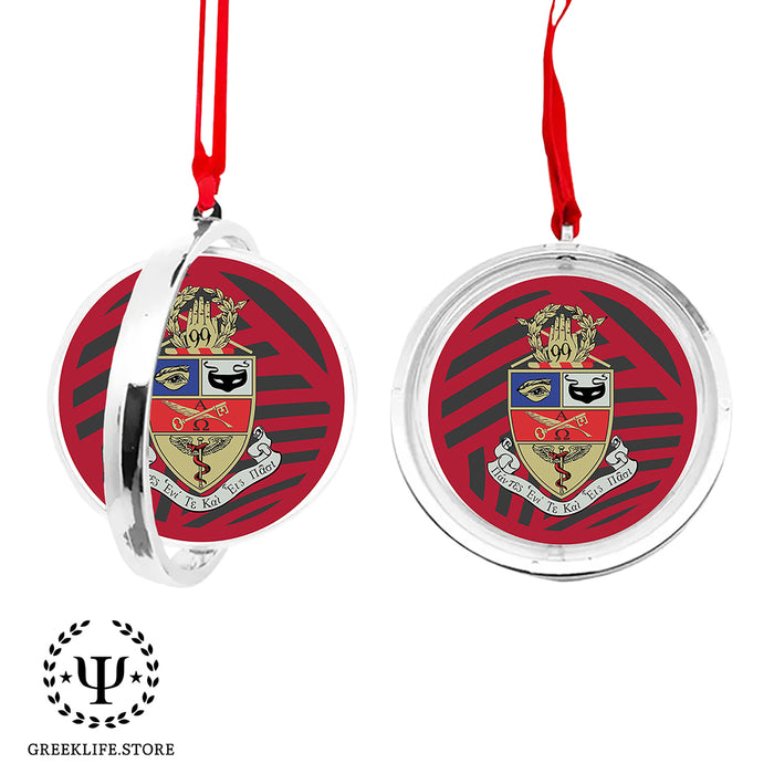 Kappa Psi Christmas Reversible Flat Round Ornament