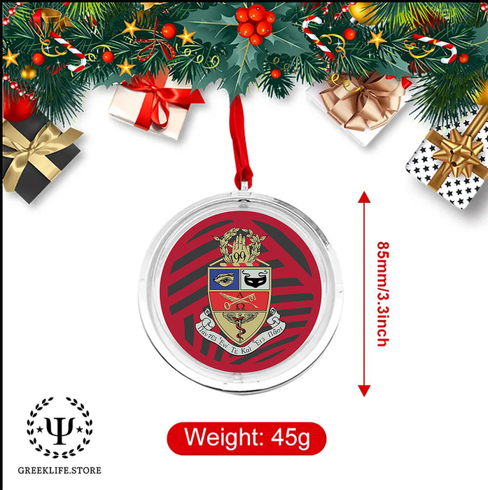 Kappa Psi Christmas Reversible Flat Round Ornament