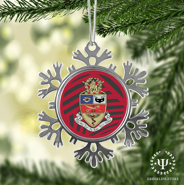 Kappa Psi Christmas Ornament - Snowflake Metal