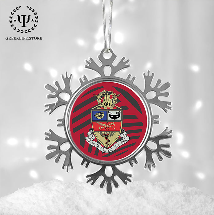 Kappa Psi Christmas Ornament - Snowflake Metal