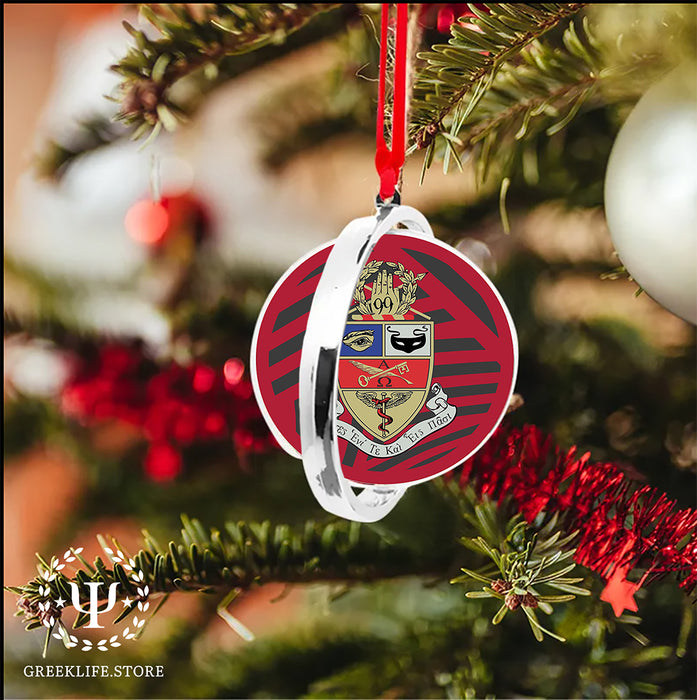 Kappa Psi Christmas Reversible Flat Round Ornament