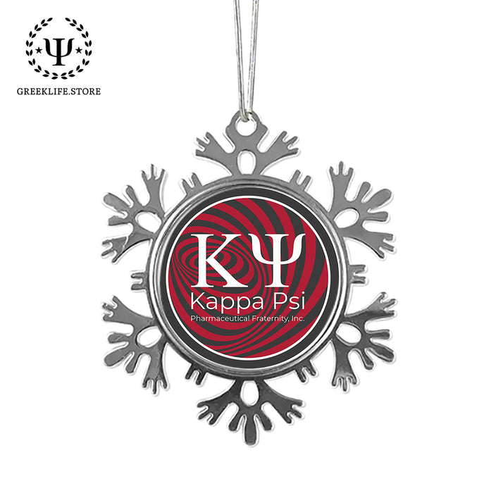 Kappa Psi Christmas Ornament - Snowflake Metal