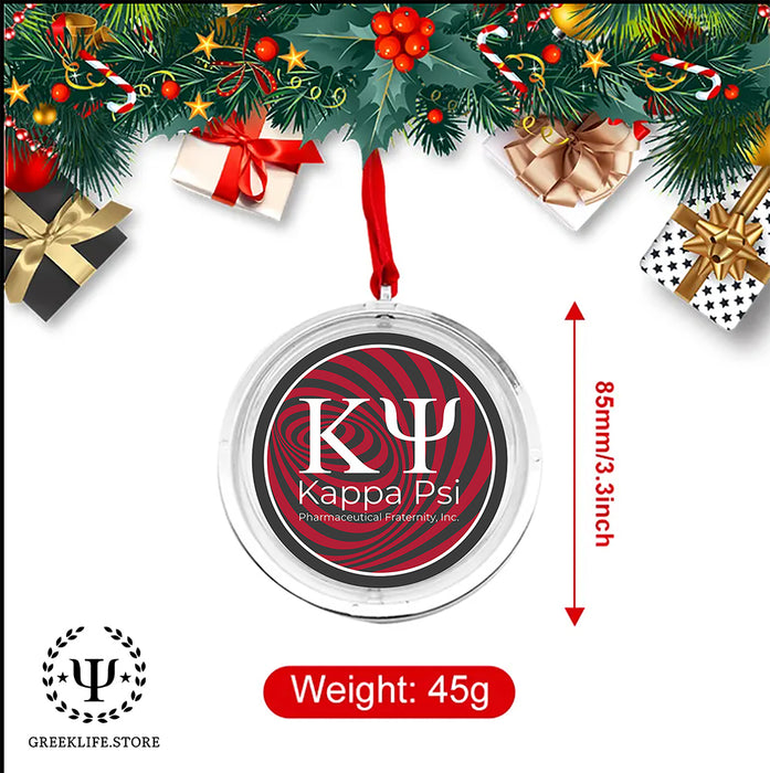 Kappa Psi Christmas Reversible Flat Round Ornament