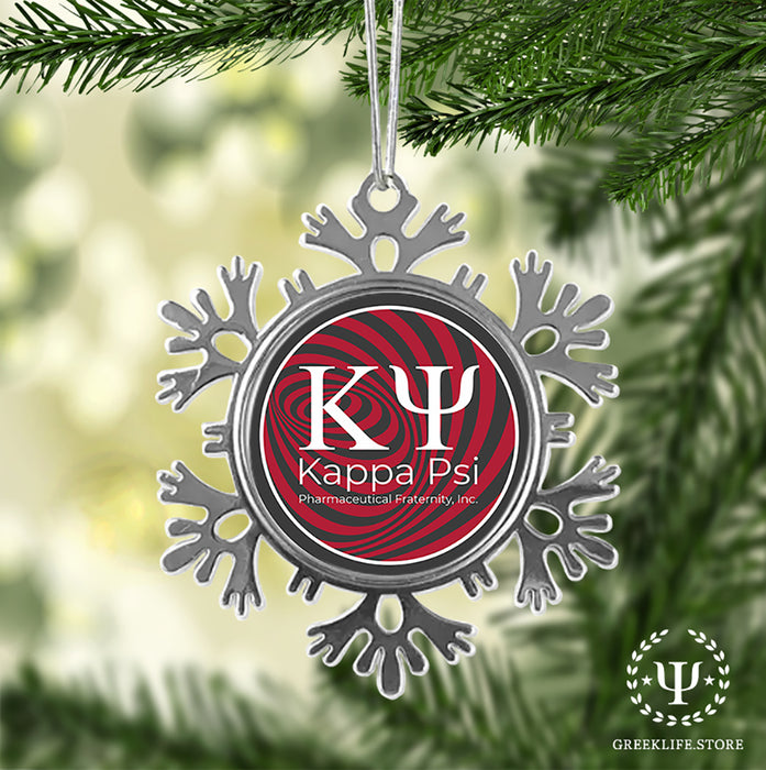 Kappa Psi Christmas Ornament - Snowflake Metal