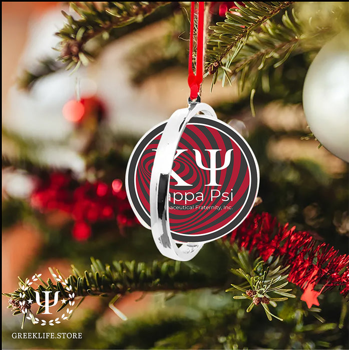 Kappa Psi Christmas Reversible Flat Round Ornament
