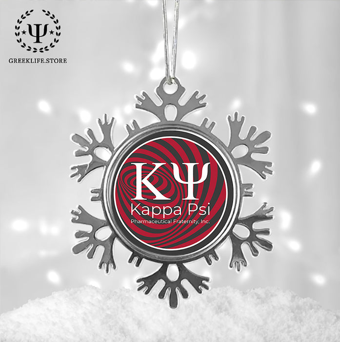 Kappa Psi Christmas Ornament - Snowflake Metal