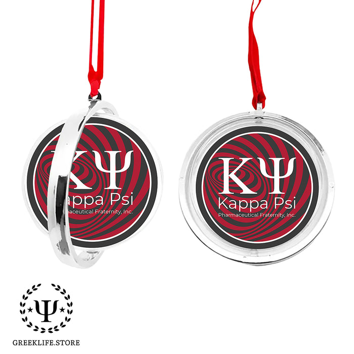 Kappa Psi Christmas Reversible Flat Round Ornament
