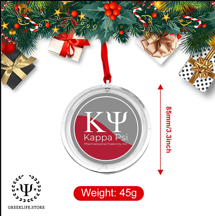Kappa Psi Christmas Reversible Flat Round Ornament
