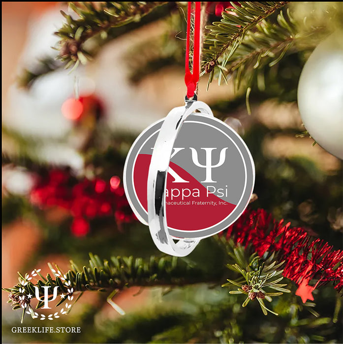 Kappa Psi Christmas Reversible Flat Round Ornament