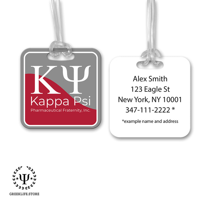 Kappa Psi Luggage Bag Tag (square)