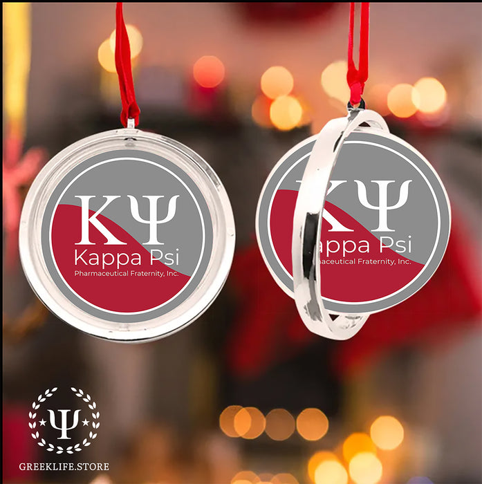 Kappa Psi Christmas Reversible Flat Round Ornament