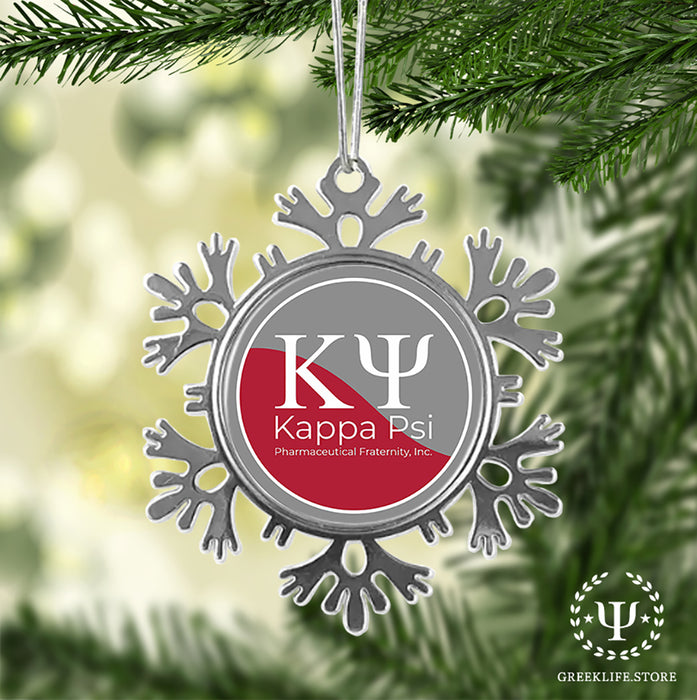 Kappa Psi Christmas Ornament - Snowflake Metal