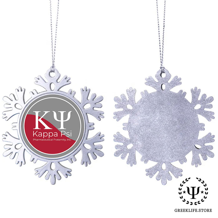 Kappa Psi Christmas Ornament - Snowflake Metal