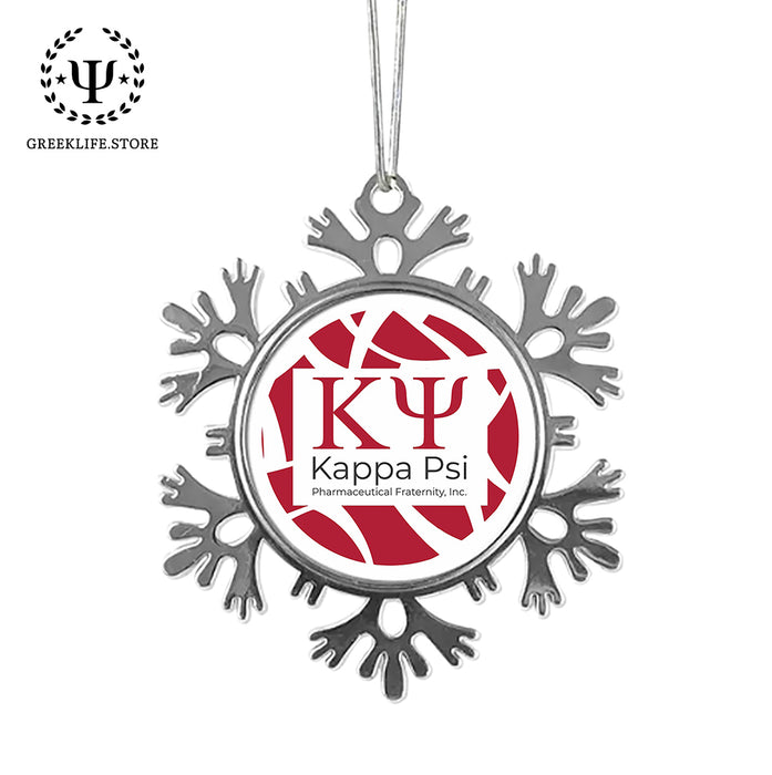 Kappa Psi Christmas Ornament - Snowflake Metal