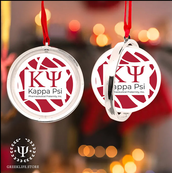 Kappa Psi Christmas Reversible Flat Round Ornament