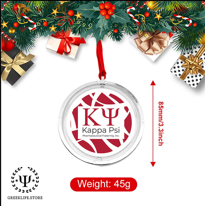 Kappa Psi Christmas Reversible Flat Round Ornament