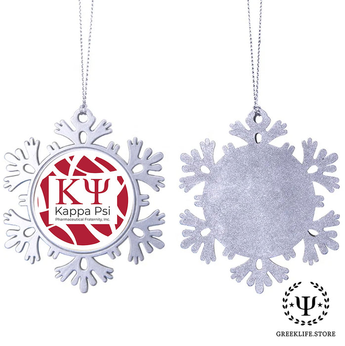 Kappa Psi Christmas Ornament - Snowflake Metal