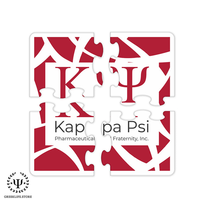 Kappa Psi Beverage Jigsaw Puzzle Coasters Square (Set of 4)