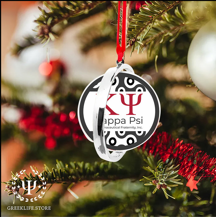 Kappa Psi Christmas Reversible Flat Round Ornament