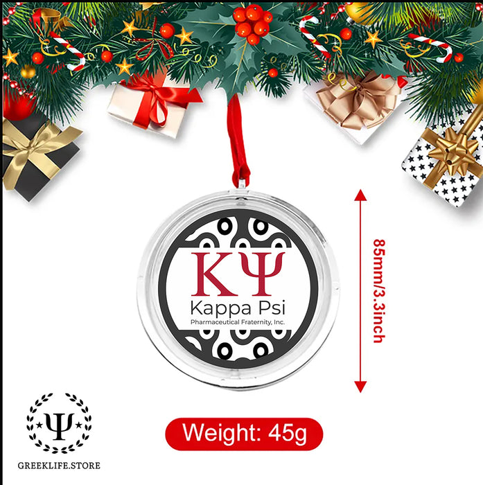 Kappa Psi Christmas Reversible Flat Round Ornament