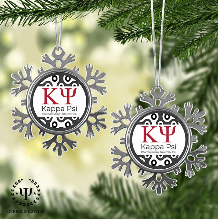Kappa Psi Christmas Ornament - Snowflake Metal